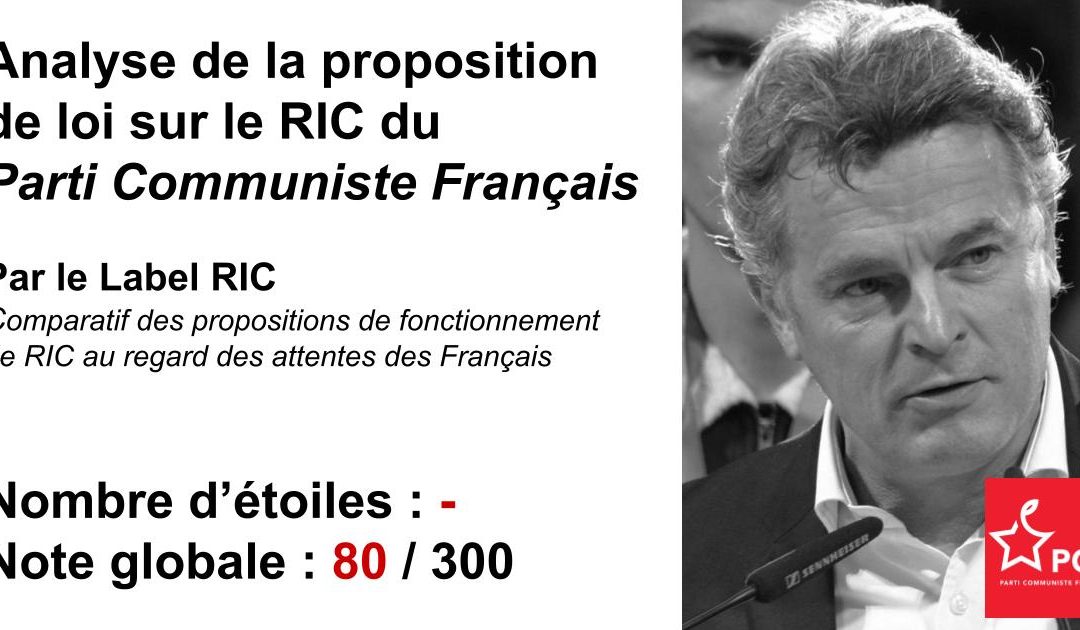 Analyse du RIC du Parti Communiste Français