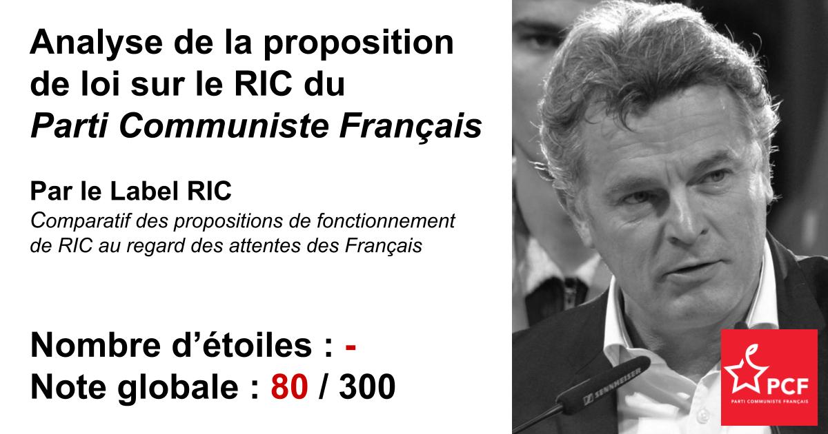 Analyse du RIC du Parti Communiste Français