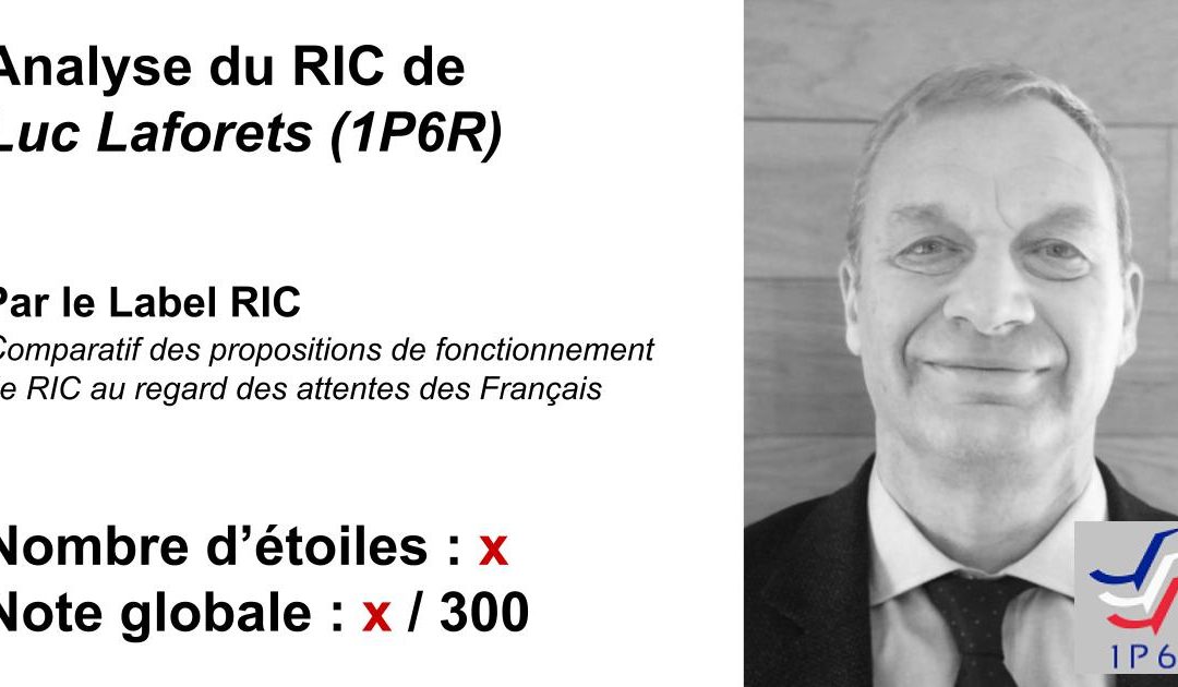 Analyse du RIC de Luc Laforets (1P6R)