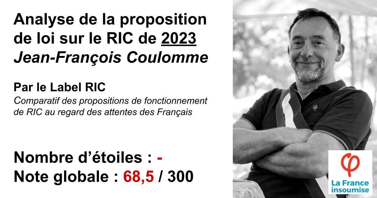 Analyse du RIC de Jean-François Coulomme